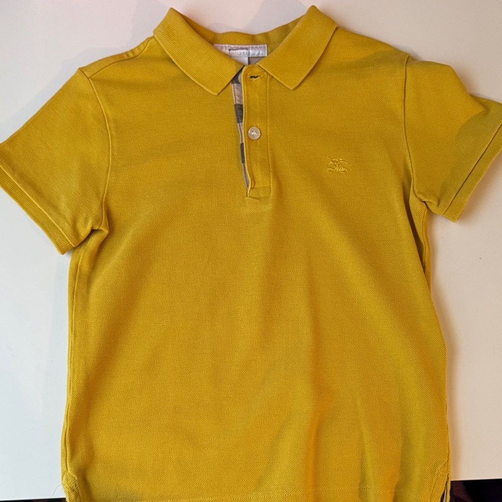 Burberry Kids Yellow Polo Shirt